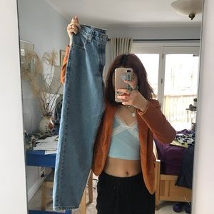 vintage levi’s 560 high waisted light wash jean